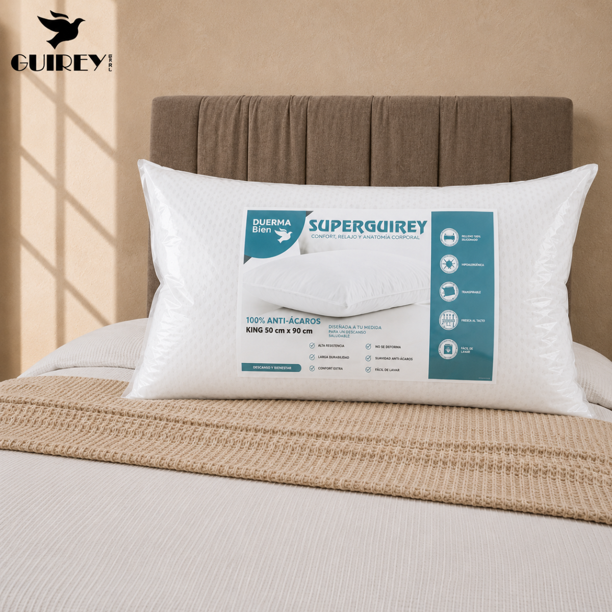 Almohada King Tela Puntos